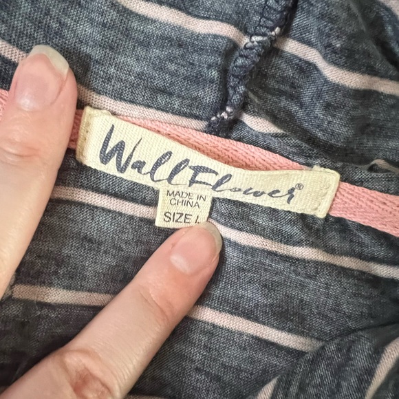 Striped Corgi Hoodie Long-Sleeved Shirt - Picture 2 of 2